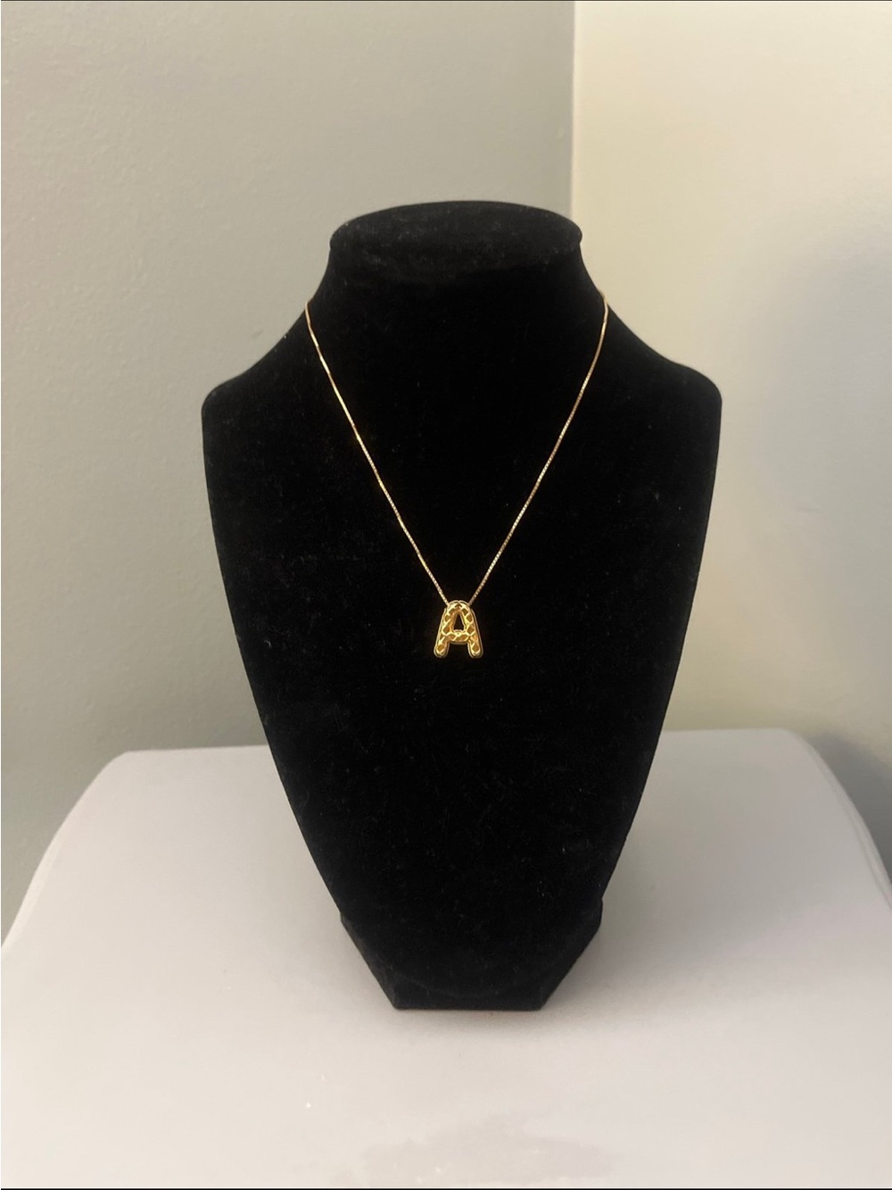 Mia Fiore Initial “A” 18K Gold Plated Sterling Silver Necklace HTF